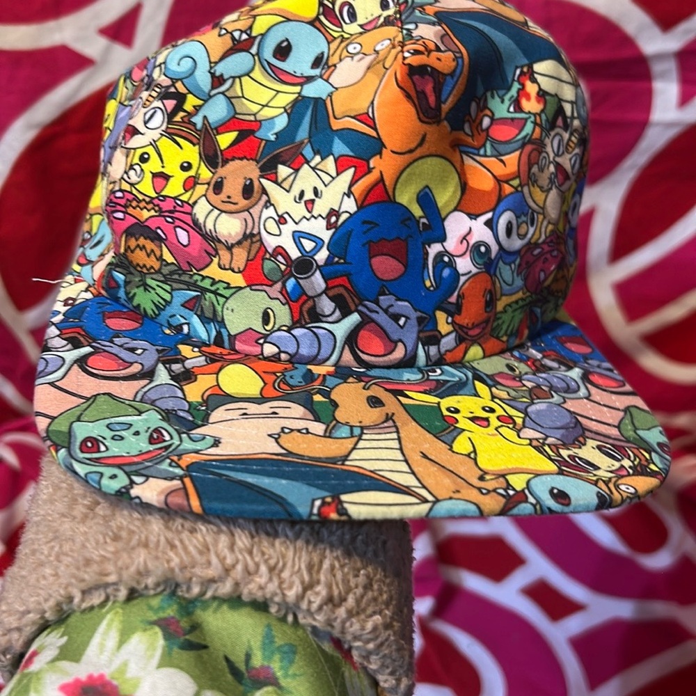 Colorful Pokémon Character Cap